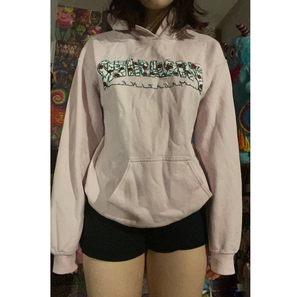 pink thrasher hoodie